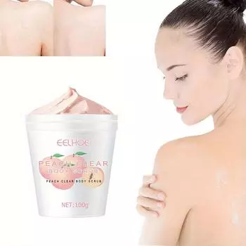 Мед-персиковый скраб-крем Увлажняет Очищает Смягчает уголки куриной кожи Натирает грязь Сокровище Мороженое Скраб-крем 100g