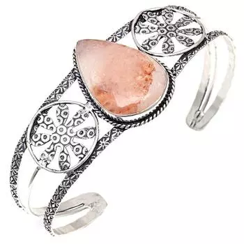 Медь рутил драгоценный камень антикварные ювелирные изделия браслеты манжеты 7 регулируемые