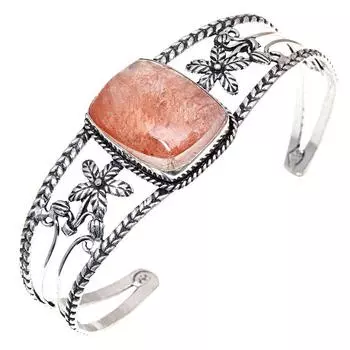 Медь рутил драгоценный камень антикварные ювелирные изделия браслеты манжеты 7 регулируемые