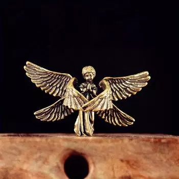 Медь Шестикрылый Ангел Бог Любовь Статуя Купидона Маленькие Украшения Латунные Статуэтки Ангелов Настольные Украшения Домашний Декор Аксессуары латунный
