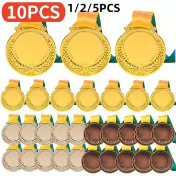 Медаль для награждения детей за участие в спортивных состязаниях, 2 дюйма, золотая, серебряная, бронзовая, с шейной лентой