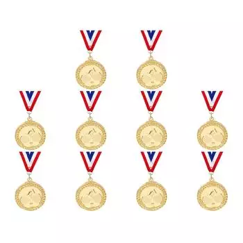 Медаль для пинг-понга 5 см с шейной лентой для соревнований, вечеринок, гонок (Золото)