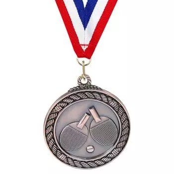 Медаль для пинг-понга 5 см с шейной лентой для соревнований, вечеринок, гонок (медь)