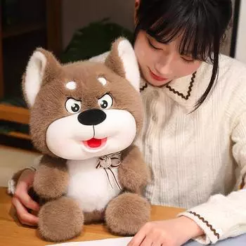 Медаль кукла хаски плюшевая игрушка собака кукла кукла подушка для девочек спящие дети подарок на день рождения 35cm