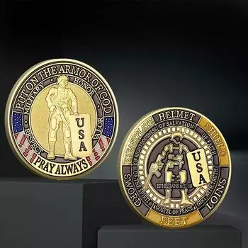 Медаль США Медаль Золотая и Серебряная монета креативные подарки Медаль ветеранов предприятий Ремесла Памятная монета 40*3 золотой