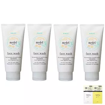 Medel Natural Medicated White Face Wash с ароматом дикой розы, набор из 4 шт. [Оптовая закупка] [Квази-лекарство] [Включая пробный период]