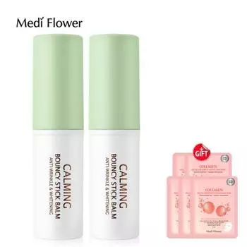 Medi Flower Medi Flower Успокаивающий упругий стик-бальзам 10 мл x 2 шт. + 5 упаковок масок