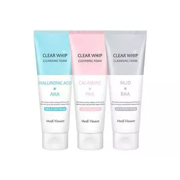 [MEDI FLOWER] Пенка для умывания Clear Whip 120 мл 3 типа