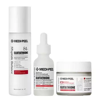Набор тоников + ампул + крема Medi-Peel Bio Intense Glutathione Silky Toner + Ampoule + Cream, белый, 1 набор
