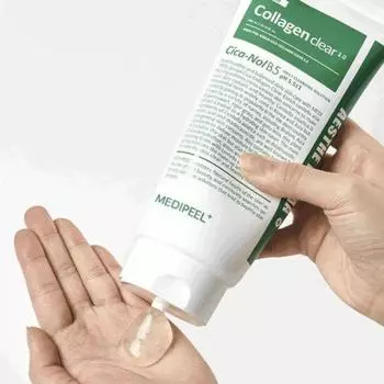 MEDI-PEEL Green Cica Collagen Clear 2.0 300 мл, Средство для снятия макияжа, Глубокое очищение, Увлажнение, Корейская косметика, Kbeauty, образец