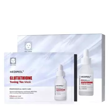 MEDI-PEEL Маска-тоник Glutathione Tox Mask 25мл*10мл, отбеливающая, осветляющая, увлажняющая, корейская косметика, Kbeauty, образец 25ml x 5ea