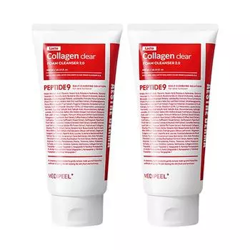 MEDI-PEEL Red Lacto Collagen Clear Foam Cleanser 2.0, 120 мл, 2 шт.