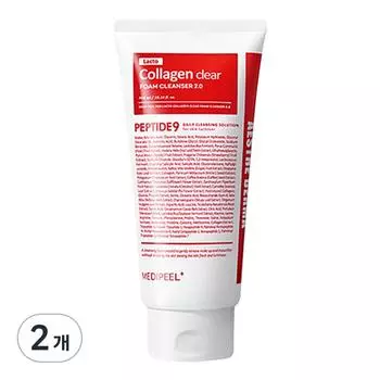 MEDI-PEEL Red Lacto Collagen Clear Foam Cleanser 2.0, 300 мл, 2 шт.