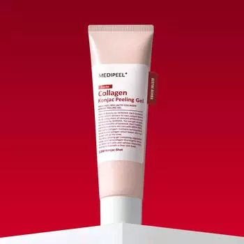 MEDI-PEEL Red Lacto Collagen Konjac Peeling Gel 95 мл Специальный набор (+Красная лактопенка для умывания, 15 мл)