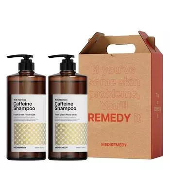 Medi Remedy Houttuynia cordata шампунь от перхоти и выпадения волос + подарочный набор шампуней 1000 мл, 1 набор