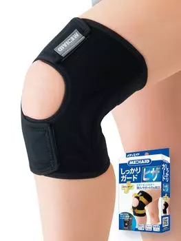 Media Aid Knee Support Firmly Guard Knee Standard L Black Unisex Unisex Medical Manufacturer Adjustable Daily Life Sports Vacation Nippon Sigmax чёрный