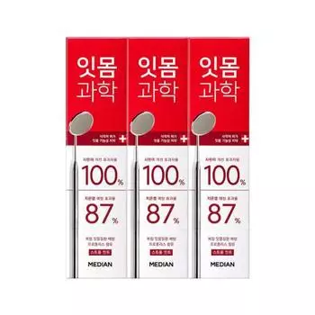 Median Gum Science Toothpaste Strong Mint Triple Plan (120g+120g+120g)