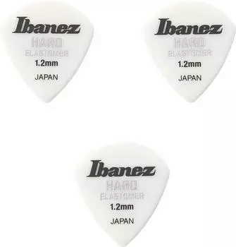 Медиатор Ibanez New Sensation из нового материала эластомер, 3 куска, форма JAZZ, HARD BEL18HD12 1,2 мм