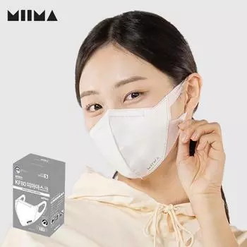 Медицинская маска MIMA маленького размера 30 шт. (КФ80) белый/черный, выбери 1 Small White 30 Pieces KF80