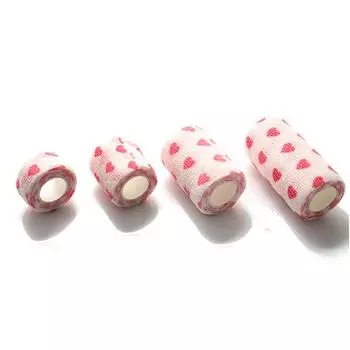 Медицинская самоклеящаяся эластичная повязка с белым сердцем и принтом в виде сердца, спортивная обертка as the picture