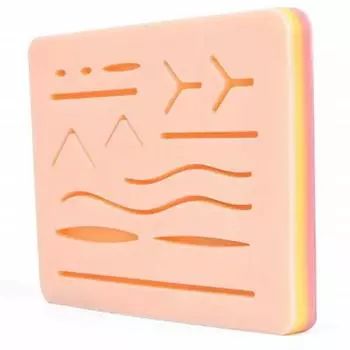 Медицинская силиконовая 3-слойная шовная подушечка для практики наложения швов на модели человеческой кожи для обучения