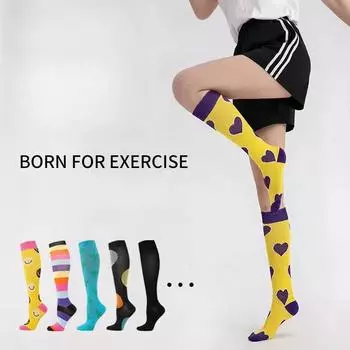 Медицинские компрессионные носки для женщин и мужчин с кровообращением 20–30 мм рт. ст., лучше всего подходят для бега, спортивных пеших прогулок, путешествий, полетов, медсестер S