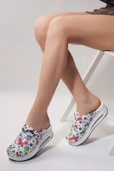 Медицинские тапочки унисекс, кожаные сабо-мулы, тапочки, ортопедическая противопотовая подошва, удобные нескользящие сабо