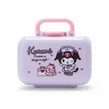Медицинский кейс Sanrio, футляр для таблеток, чехол для пищевых добавок, Blueberry Live, бинт Oshikatsu, фиолетовый, полипропилен, Kuromi KUROMI с внутренней крышкой и персонажем фиолетовый