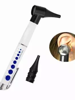 Медицинский отоскоп Медицинский ушной отоскоп Офтальмоскоп Ручка Медицинский светильник для ушей Ушная лупа Набор для чистки ушей Клиническая диагностика белый