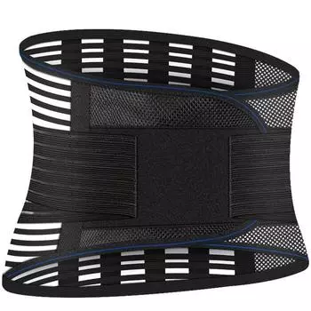 Медицинский пояс при грыже поясничного диска, растяжение поясничных мышц, тяга, поясничная поддержка XXL чёрный