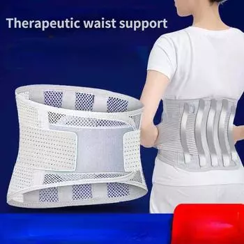 Медицинский пояс при грыже поясничного диска, растяжение поясничных мышц, тяга, поясничная поддержка M серый