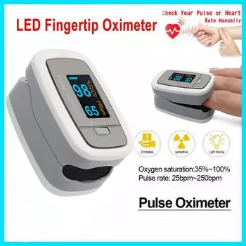 Медицинский пульсоксиметр с ЖК-дисплеем, напальчник премиум-класса, Oximetro, кислород в крови, монитор сердечного ритма SpO2 серый