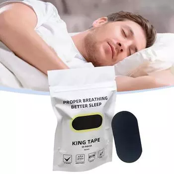 Медицинский силиконовый гипоаллергенный овальный пластырь для мгновенного устранения храпа во рту K1O9 white-30pcs