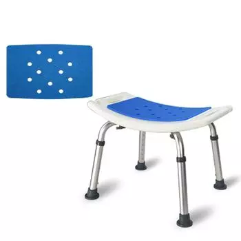 Медицинское сиденье для ванны для пожилых людей без спинки, регулируемое по высоте, нескользящее сиденье, табурет для беременных для инвалидов, для душа China Stool plus cushion