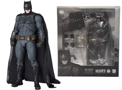 MEDICOM TOY MAFEX Фигурка Бэтмена Лиги Справедливости с оригинальным прочным защитным чехлом (Версия Зака Снайдера.) синий
