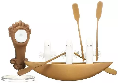 MEDICOM TOY UDF Муми-тролль Серия 3 Хаттифаттены лодка и ПВХ раскрашенное готовое изделие (с барометром) Немасштабируемый чёрный
