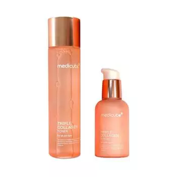 Набор Medicube Triple Collagen Toner + Triple Collagen Serum, 2 вида