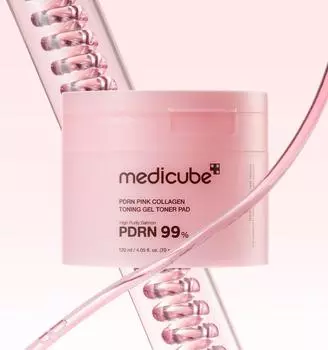 MEDICUBE PDRN PINK COLLAGEN TONING GEL TONER PAD 120мл 1-Pack(120ml)