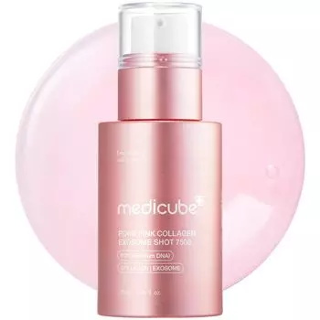 Medicube PDRN Pink Exosome Shot 7500 Применение иглы Beauty Serum Pore Firming Lead Введение Жидкая корейская косметика Сыворотка