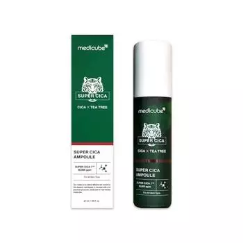 Medicube Super Cica Ampoule Успокаивающая ампула, подходит для кожи, склонной к акне, 1 упаковка, 40 мл