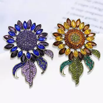 Medieval Heavy Industries Van Gogh Подсолнух Брошь Женская Осенне-Зимняя Куртка Пальто Роскошная Брошь