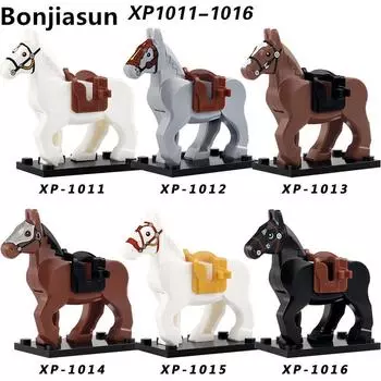 Средневековая Военная Боевая Лошадь Конструктор Мини Древние Фигурки Экшн Аксессуары Игрушка Для Детей Подарок XP1011-XP1016