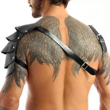 Medieval Renaissance Viking Men s One Shoulder Armor Strap COSPLAY Halloween Role Playing Prop 1