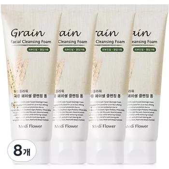 Mediflower Grain Facial Cleansing Foam, 150ml, 8 pieces