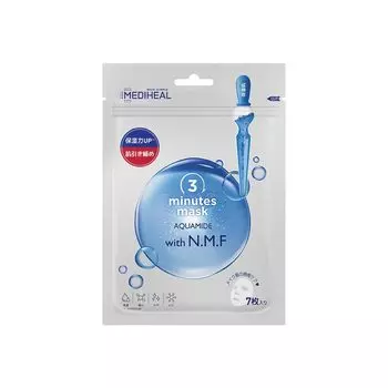 MEDIHEAL 3 Minute Sheet Mask with (7 pieces) (Aquamide N.M.F)