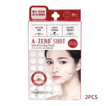 MEDIHEAL A Zero Shot Dressing Patch / Clear Acne Pimple Spot Patch 80 патчей * 2PCS (Наклейка под пятно под макияж для прыщей)