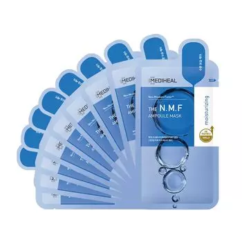 MEDIHEAL Ампульная маска Увлажнение Сияние Отшелушивание Уход за грубой сухой кожей (10P) (NMF)