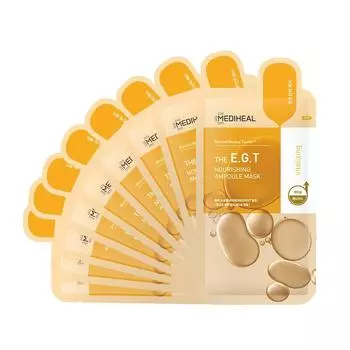 MEDIHEAL Ампульная маска Увлажнение Сияние Отшелушивание Уход за грубой сухой кожей (10P) (ЭГТ)
