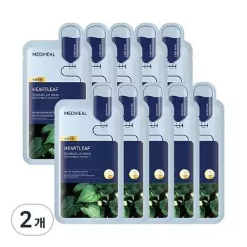Mediheal Derma Plus Houttuynia cordata mask, 10 packs, 2 pieces