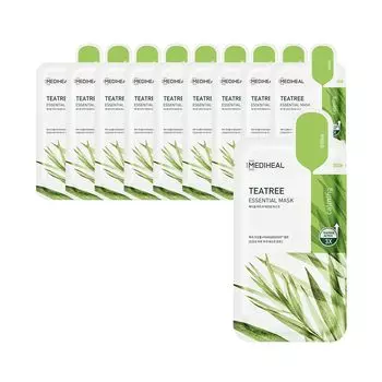 MEDIHEAL Essential Mask MEDIHEAL Essential Mask 10 листов Проблемы с кожей Успокаивающий Увлажняющий Успокаивающий (10P) / (Чайное дерево) чистый